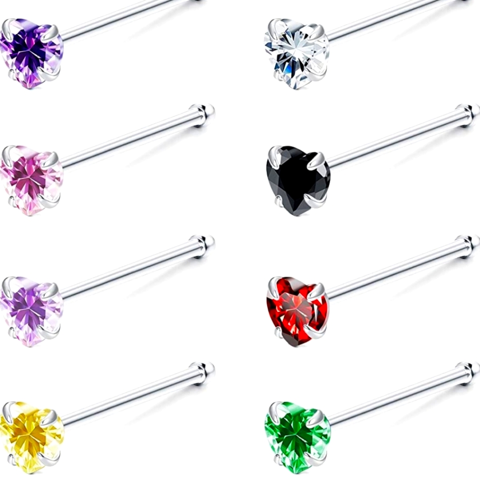 Heart Nose Rings